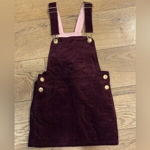 Girls H&M Kids Corduroy Overall Jumper/Dress- Deep Burgundy